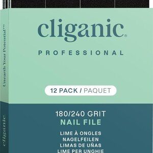 12 Pack Nail File Set: 180/240 Grit | Professional Emery Boards for Natural, Gel